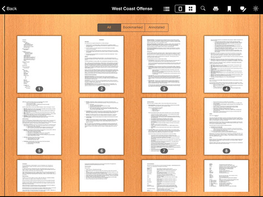 Digital Playbook iPad App PDF Sort Pages